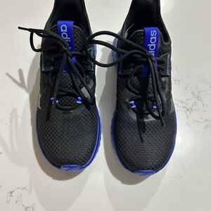 Adidas Black and Royal Blue Athletic Shoes